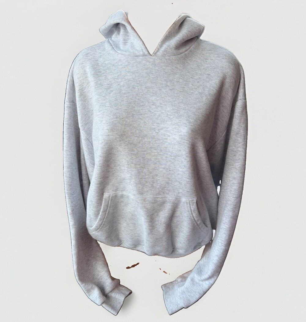 SKIMS Cotton Fleece Classic Hoodie Light Heather Gray Size L Pullover